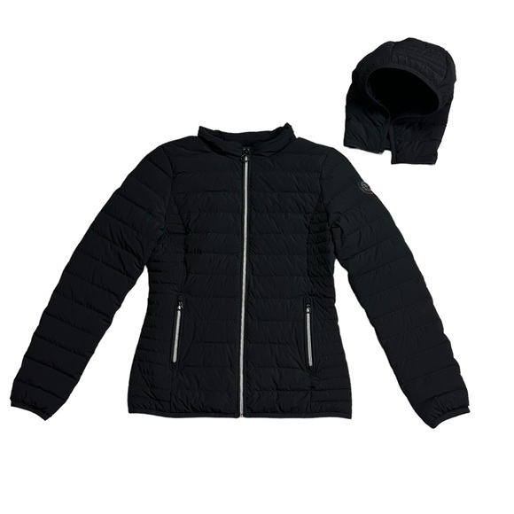 Cape Horn Down Puffer Removable Hood Paloma Jacket Black Zip Women SMALL Size 44 - Picture 8 of 16